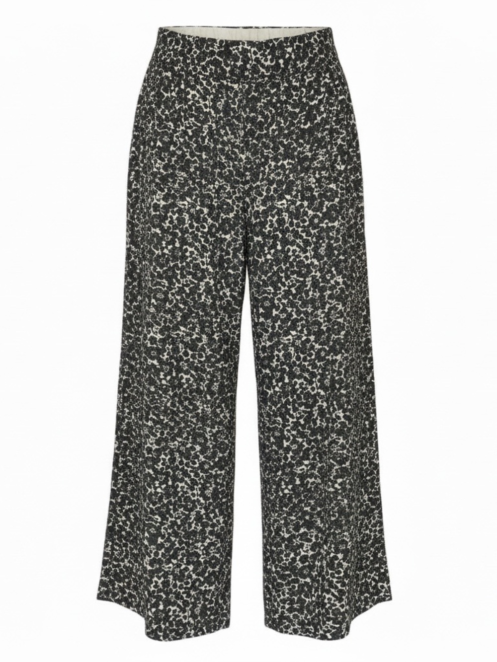 🔻Marine Layer Wide Leg Pants XL Black Cream Abstract Floral High Rise Drapey